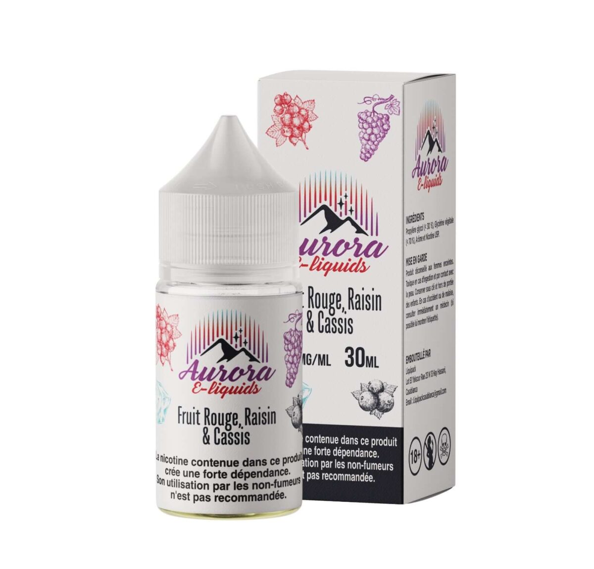 Aurora-FruitrougeRaisinCassis30ml-1 - Grossiste de Cigarettes Électroniques, E-liquides, nicotine pouches Abidjan Côte d'Ivoire