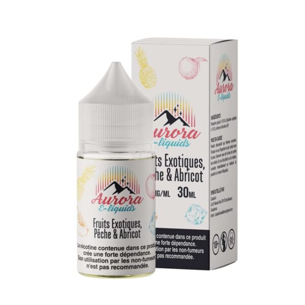 Aurora-FruitsExotiquePecheAbricot-30ml - Grossiste de Cigarettes Électroniques, E-liquides, nicotine pouches Abidjan Côte d'Ivoire