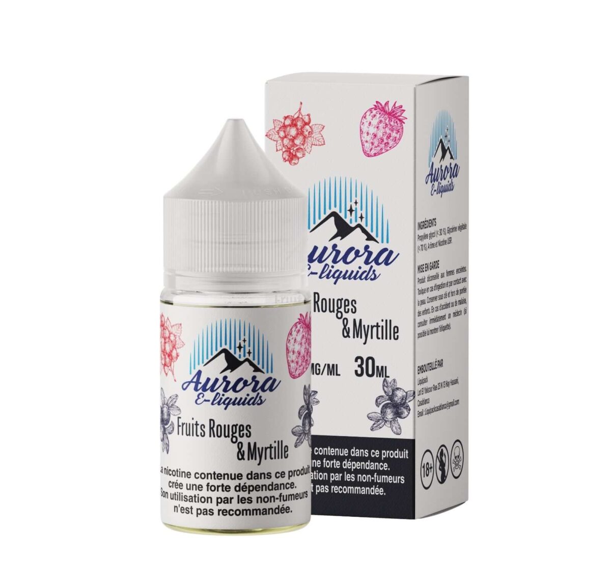Aurora-FruitsRouges_myrtille30ml - Grossiste de Cigarettes Électroniques, E-liquides, nicotine pouches Abidjan Côte d'Ivoire