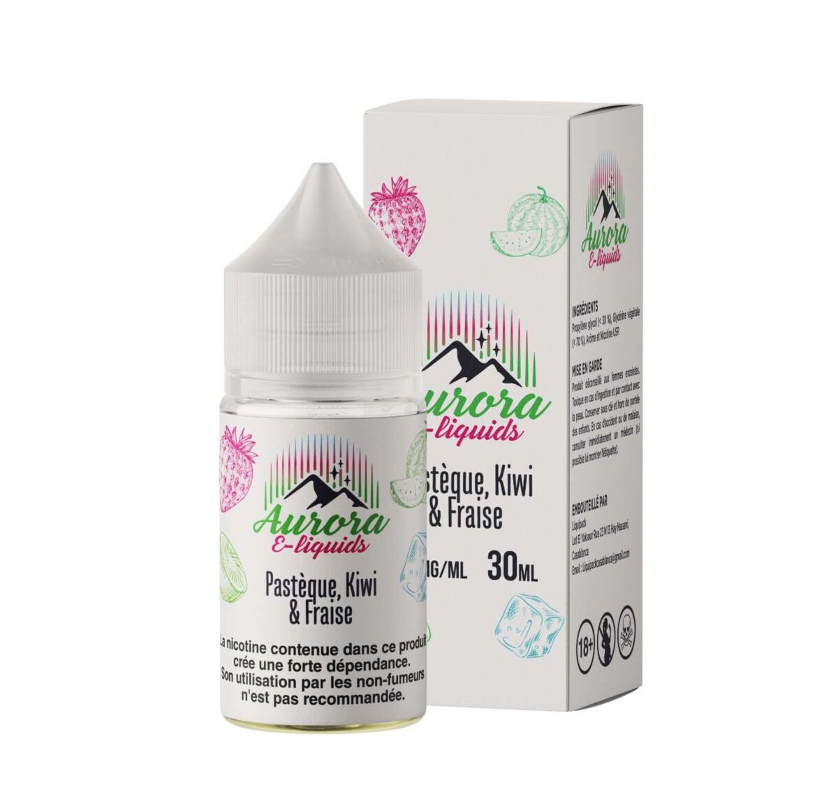 Aurora-Pastequekiwifraise-30ml - Grossiste de Cigarettes Électroniques, E-liquides, nicotine pouches Abidjan Côte d'Ivoire