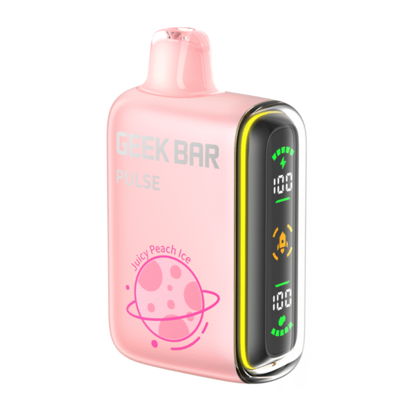 GeekBar Pulse 15000 Puffs – Juicy Peach Ice - Grossiste de Cigarettes Électroniques, E-liquides, nicotine pouches Abidjan Côte d'Ivoire