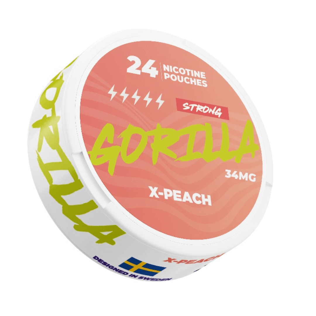 Gorilla-strong-x-peachNicotinePouches Grossiste Gorilla Nicotine Pouches Casablanca Maroc